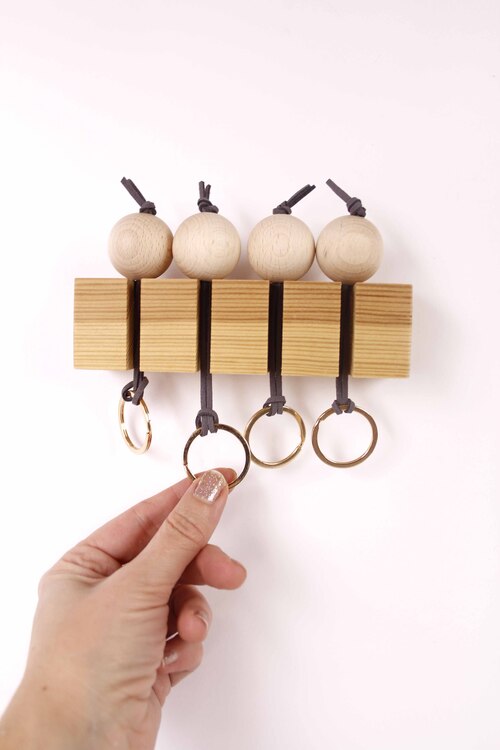 (image pour) Porte Clés Mural 4 Personnes Personnalisé